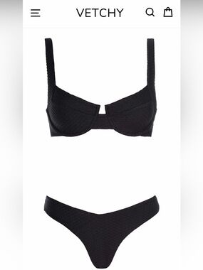 Vetchy Black Underwire Bikini Set